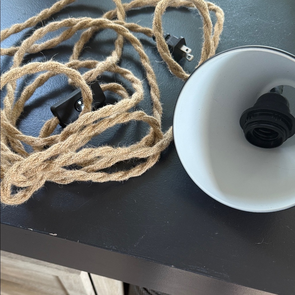 Rustic Rope Pendant Light